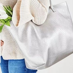 Silver Tote Bag